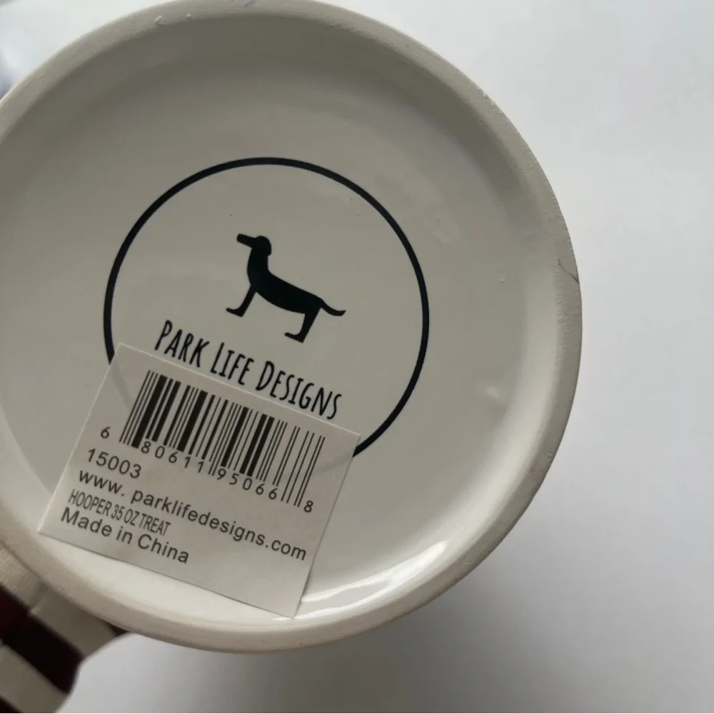 Dog Patterned Blue Canister